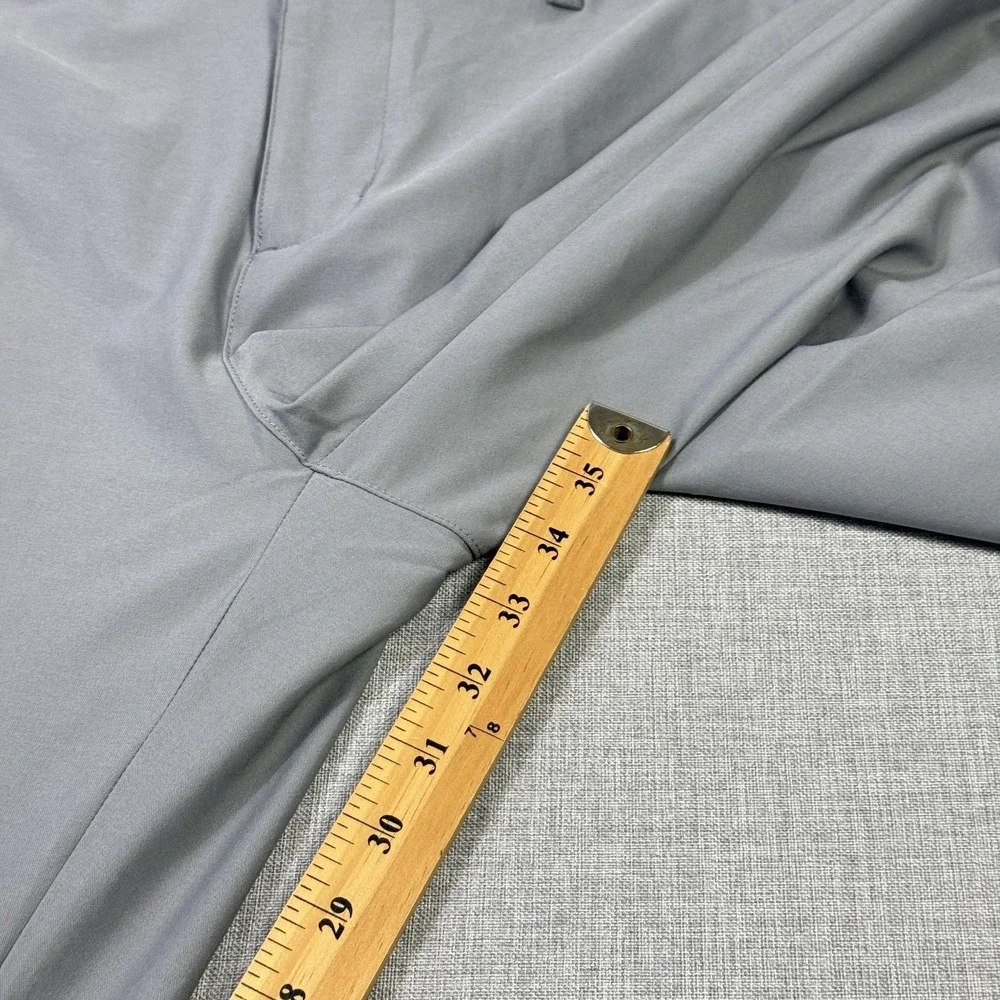 Adidas Golf MOD Chino Pants Mens 36x35 Gray Polyester Spandex Stretch Flat Front